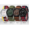 Yxl-862 Relojes para hombre de primera marca de lujo de los hombres de lona militar y muñeca pulsera de cuarzo de la OTAN